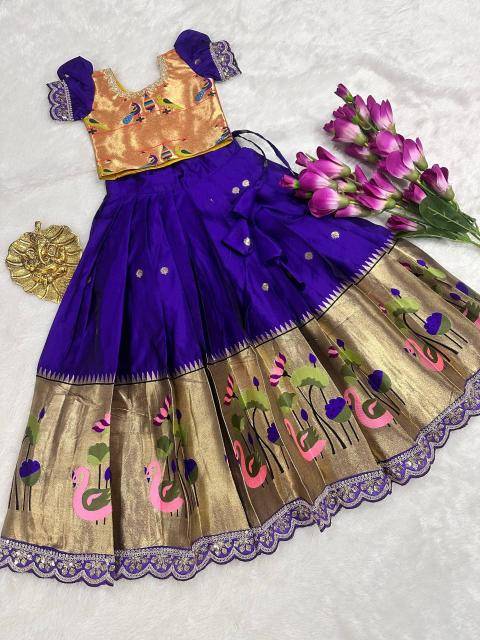 NEW LAUNCING KIDS LEHENGA CHOLI paithani silk NEW LAUNCING KIDS LEHENGA CHOLI paithani silk